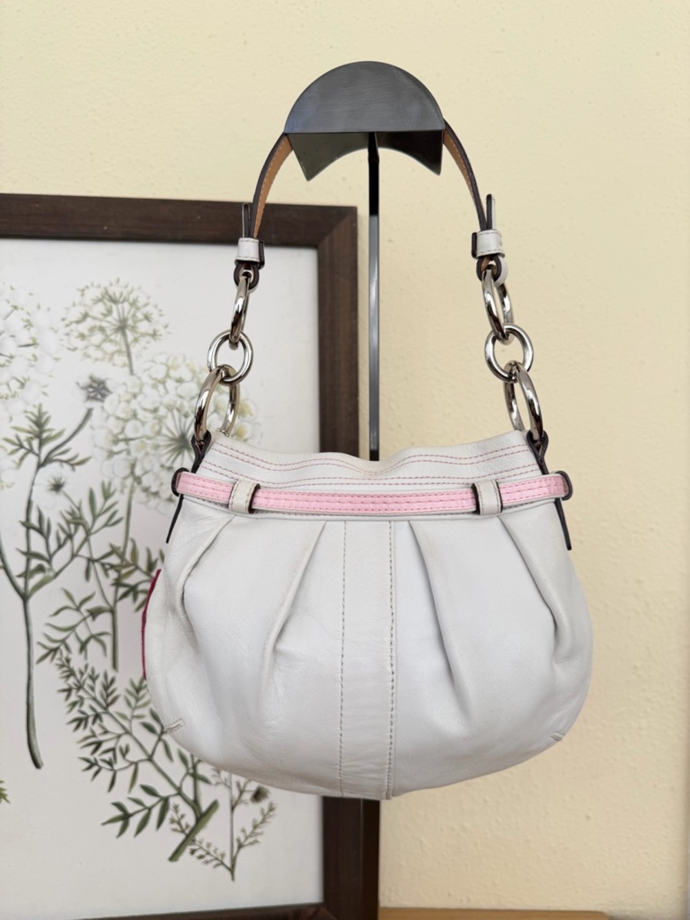 Rare Coach Poppy Mini Handbag with Pink Floral Applique - Picture 3 of 7